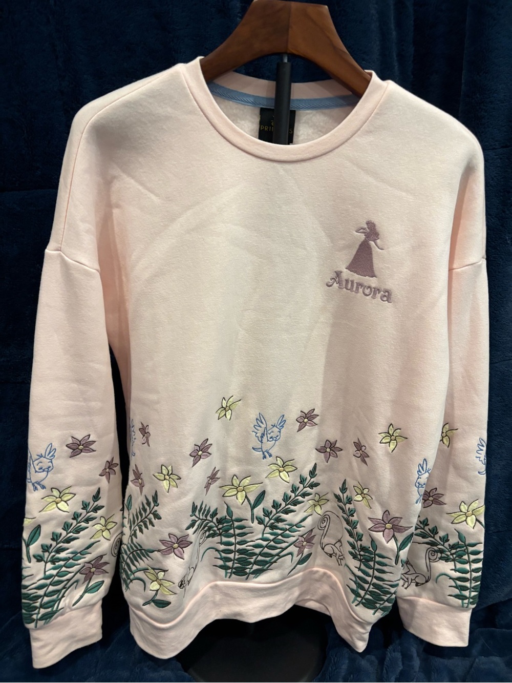BoxLunch Disney Sleeping Beauty Embroidered Sweatshirt Pink Women’s XS